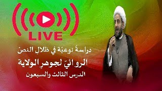 الدرس 73- دراسةٌ نوعيّة في ظلالِ النصّ الروائيّ لجوهرِ الولاية